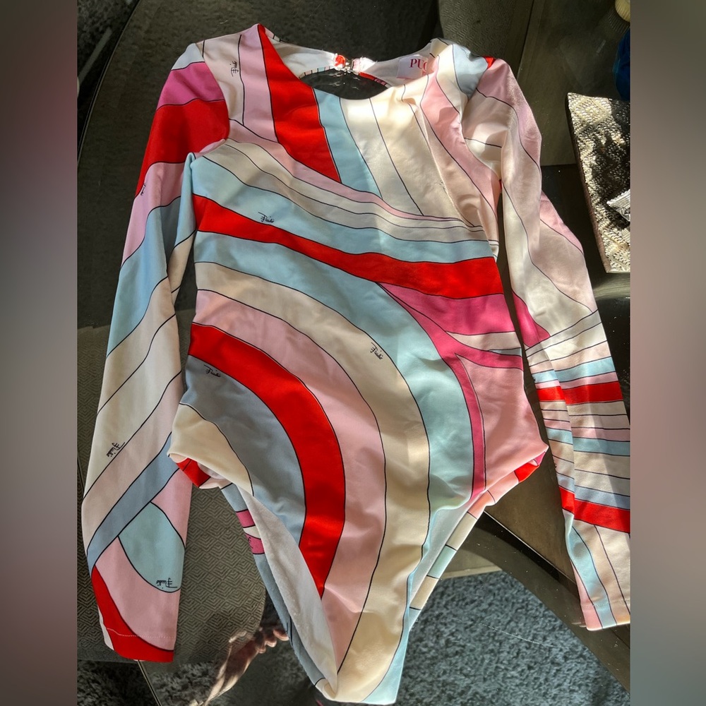 Emilio Pucci Kids Swim One Piece - Red, Pink, Blue, White